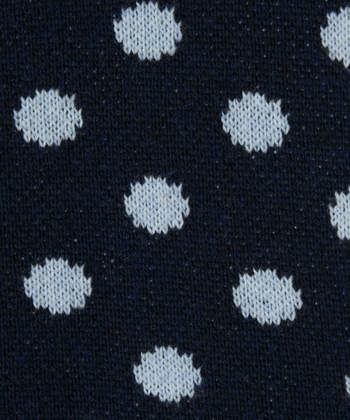 RONRON(ロンロン)の「BACK STRIPE DOT KNIT CARDIGAN NAVY(カーディガン/ボレロ・レディース・その他・FREE)」の5枚目の写真
