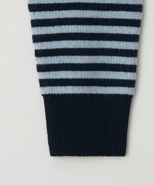 RONRON(ロンロン)の「BACK STRIPE DOT KNIT CARDIGAN NAVY(カーディガン/ボレロ・レディース・その他・FREE)」の7枚目の写真