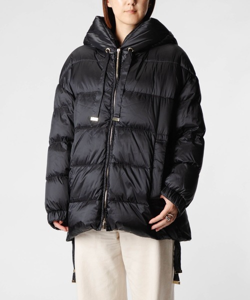 Max Mara(マックスマーラ)の「MAX MARA THE CUBE FELICE マックスマーラ ザ・キューブ フェリーチェ ダウンジャケット(ダウンジャケット/コート・レディース・ブラック・38/40/42/36)」の2枚目の写真