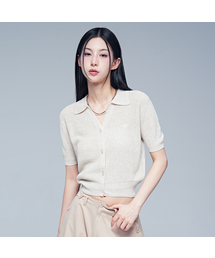 Anna Linen Like Collar Short-Sleeve Knit _6COL