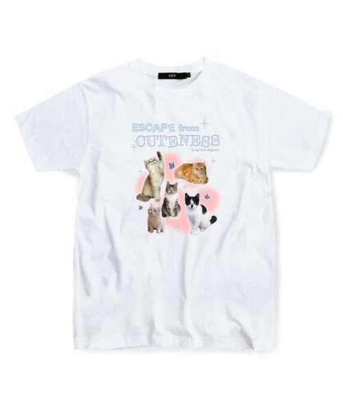 ESCAPEFROM(エスケープフロム)の「キュートキャットTシャツホワイト(Tシャツ/カットソー・レディース・その他・SMALL/MEDIUM/LARGE)」の2枚目の写真