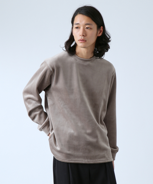 B.C STOCK(ベーセーストック)の「THERMO TEC コーデュロイプルオーバー(スウェット・メンズ・ブラック/ベージュ/ブラウン/アイボリー・SMALL/MEDIUM/LARGE)」の4枚目の写真