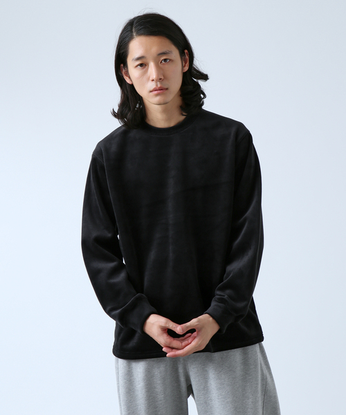 B.C STOCK(ベーセーストック)の「THERMO TEC コーデュロイプルオーバー(スウェット・メンズ・ブラック/ベージュ/ブラウン/アイボリー・SMALL/MEDIUM/LARGE)」の1枚目の写真