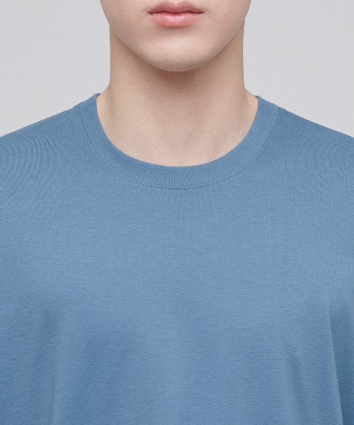 MUSINSA STANDARD（ムシンサスタンダード）の「[クールタンダード] リラックスフィットクルーネックTシャツ [ライトブルー]（Tシャツ/カットソー・メンズ・その他・SMALL/MEDIUM/LARGE/X-LARGE/XX-LARGE/XXX-LARGE）」の3枚目の写真
