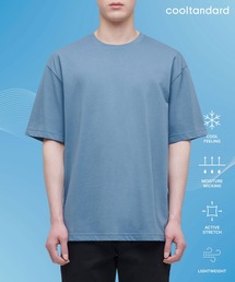 [クールタンダード] リラックスフィットクルーネックTシャツ [ライトブルー]