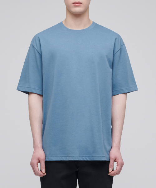 MUSINSA STANDARD（ムシンサスタンダード）の「[クールタンダード] リラックスフィットクルーネックTシャツ [ライトブルー]（Tシャツ/カットソー・メンズ・その他・SMALL/MEDIUM/LARGE/X-LARGE/XX-LARGE/XXX-LARGE）」の6枚目の写真