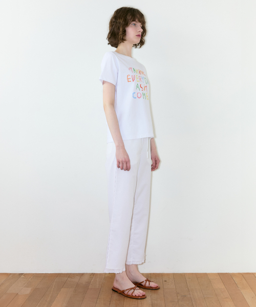 SINOON(シヌーン)の「Every Day Color T-Shirt (White)(Tシャツ/カットソー・レディース・ホワイト・FREE)」の3枚目の写真