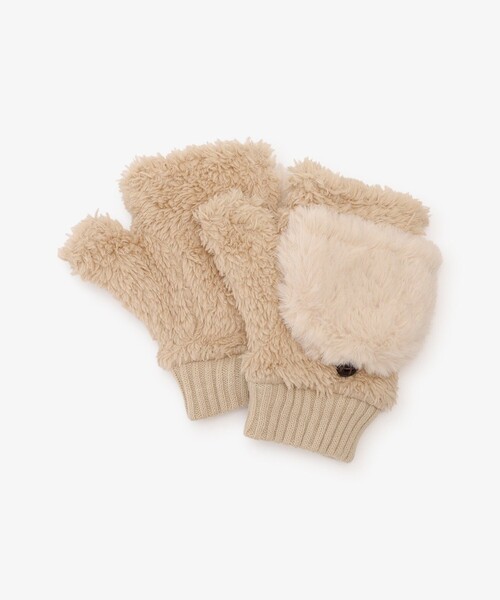 Afternoon Tea(アフタヌーンティー)の「フェイクファーキャップグローブ(手袋・レディース・ブラウン/グレー/ベージュ・ONE SIZE)」の1枚目の写真