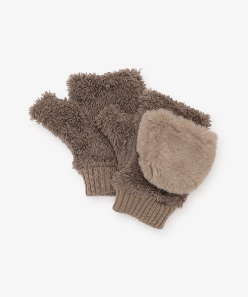 Afternoon Tea(アフタヌーンティー)の「フェイクファーキャップグローブ(手袋・レディース・ブラウン/グレー/ベージュ・ONE SIZE)」の3枚目の写真