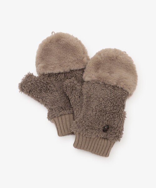 Afternoon Tea(アフタヌーンティー)の「フェイクファーキャップグローブ(手袋・レディース・ブラウン/グレー/ベージュ・ONE SIZE)」の4枚目の写真