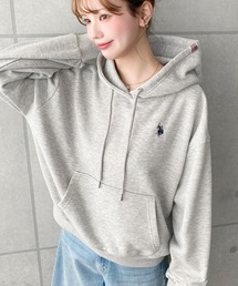 セール】TC裏毛袖ワンポイントバック刺繍ジップアップパーカー