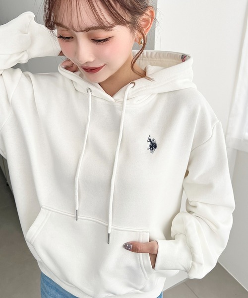 セール】moment＋別注【U.S.POLO ASSN.】ワンポイント刺繍ショート丈