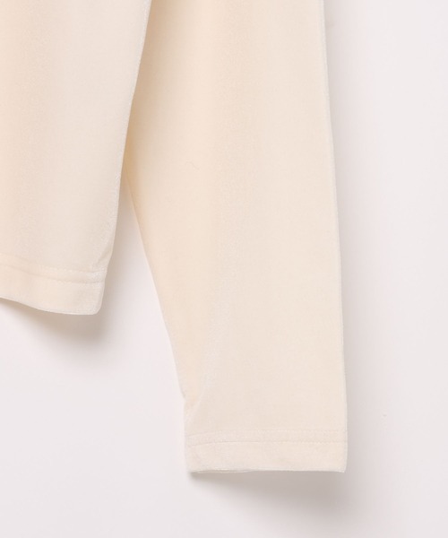 BAYFLOW（ベイフロー）の「[前後で着られる]2WAYベロアプルオーバー（Tシャツ/カットソー・レディース・ピンク/ブラック/オフホワイト・FREE）」の6枚目の写真