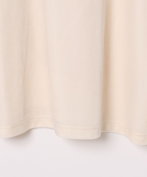 BAYFLOW（ベイフロー）の「[前後で着られる]2WAYベロアプルオーバー（Tシャツ/カットソー・レディース・ピンク/ブラック/オフホワイト・FREE）」の7枚目の写真