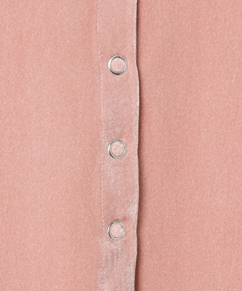 BAYFLOW（ベイフロー）の「[前後で着られる]2WAYベロアプルオーバー（Tシャツ/カットソー・レディース・ピンク/ブラック/オフホワイト・FREE）」の11枚目の写真