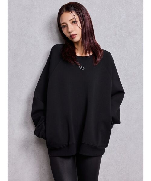GYDA（ジェイダ）の「BUDDYED BUNNY STUDS BIGプルオーバー（スウェット・レディース・ブラック/オフホワイト・FREE）」の8枚目の写真