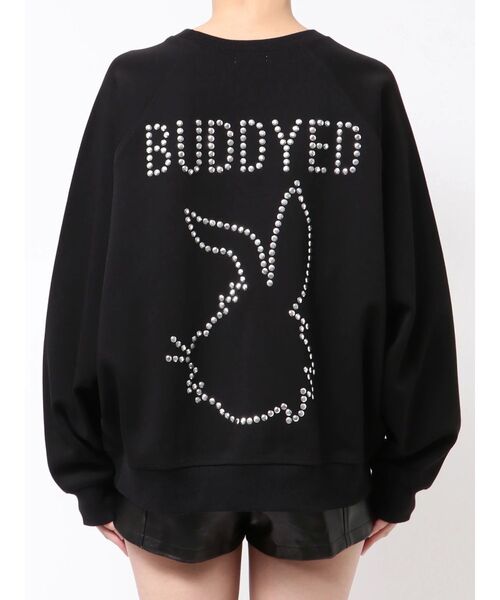 GYDA（ジェイダ）の「BUDDYED BUNNY STUDS BIGプルオーバー（スウェット・レディース・ブラック/オフホワイト・FREE）」の14枚目の写真