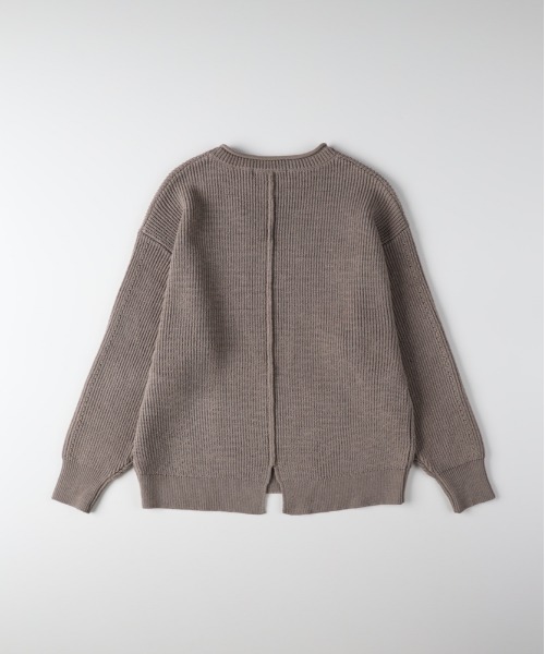 Right-on（ライトオン）の「【HONEYSUCKLE ROSE】畦編みクルーネック セーター (リラックスシルエット/スタイリッシュ/女性らしさ)（ニット/セーター・レディース・ブラック/キナリ/ベージュ/グリーン・M/L/S）」の19枚目の写真