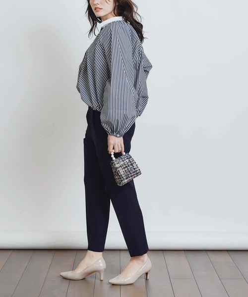 PICCIN PERLA（ピッチンペルラ）の「クレリックボリュームブラウス（シャツ/ブラウス・レディース・ブルー系その他/オフホワイト/ブラック系その他・M）」の16枚目の写真