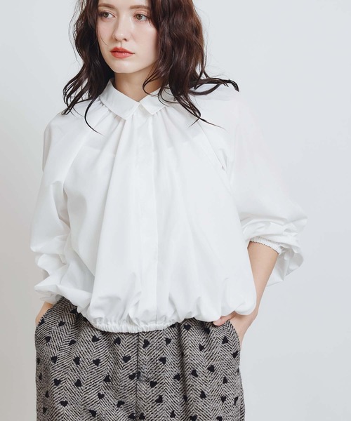 PICCIN PERLA（ピッチンペルラ）の「クレリックボリュームブラウス（シャツ/ブラウス・レディース・ブルー系その他/オフホワイト/ブラック系その他・M）」の18枚目の写真