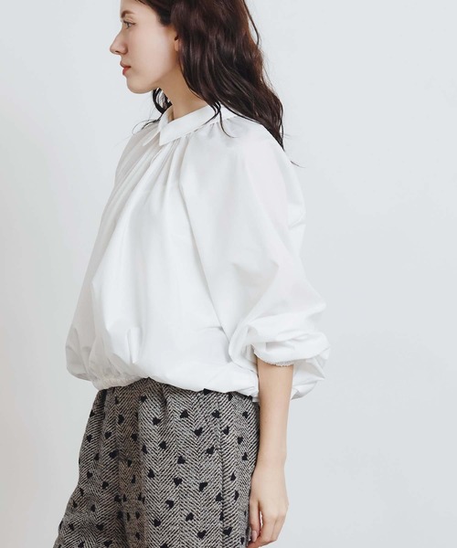 PICCIN PERLA（ピッチンペルラ）の「クレリックボリュームブラウス（シャツ/ブラウス・レディース・ブルー系その他/オフホワイト/ブラック系その他・M）」の19枚目の写真