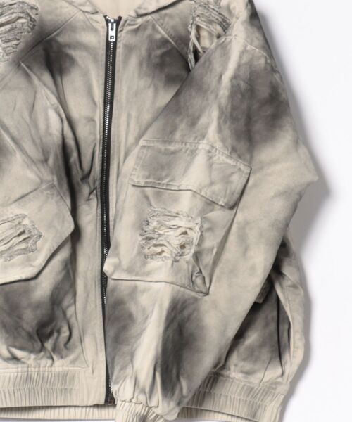 Never mind the XU（ネバーマインドザエックスユー）の「【Never mind the XU】damage hood jacket / 【ネバーマインド ザ エックスユー】ダメージフードジャケット（ブルゾン・メンズ・アイボリー・ONE SIZE）」の17枚目の写真