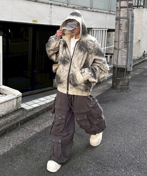 Never mind the XU（ネバーマインドザエックスユー）の「【Never mind the XU】damage hood jacket / 【ネバーマインド ザ エックスユー】ダメージフードジャケット（ブルゾン・メンズ・アイボリー・ONE SIZE）」の9枚目の写真