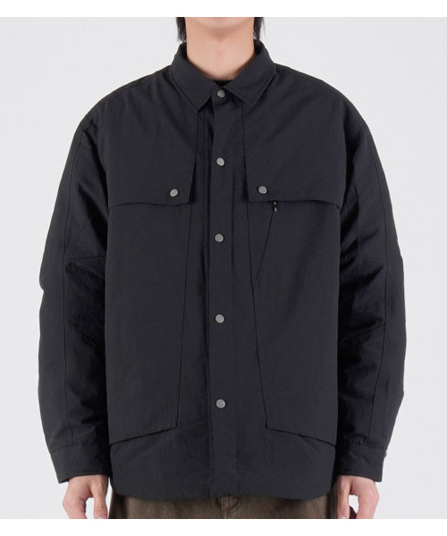 BUTTON SEOUL（ボタンソウル）の「[ダックダウン 90/10] ミニマルカラーショートダックダウンボタンブルゾンジャケット (ブラック)（ダウンジャケット/コート・メンズ・その他・MEDIUM/LARGE/X-LARGE）」の2枚目の写真