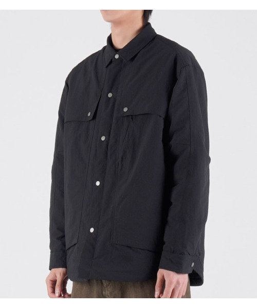 BUTTON SEOUL（ボタンソウル）の「[ダックダウン 90/10] ミニマルカラーショートダックダウンボタンブルゾンジャケット (ブラック)（ダウンジャケット/コート・メンズ・その他・MEDIUM/LARGE/X-LARGE）」の3枚目の写真