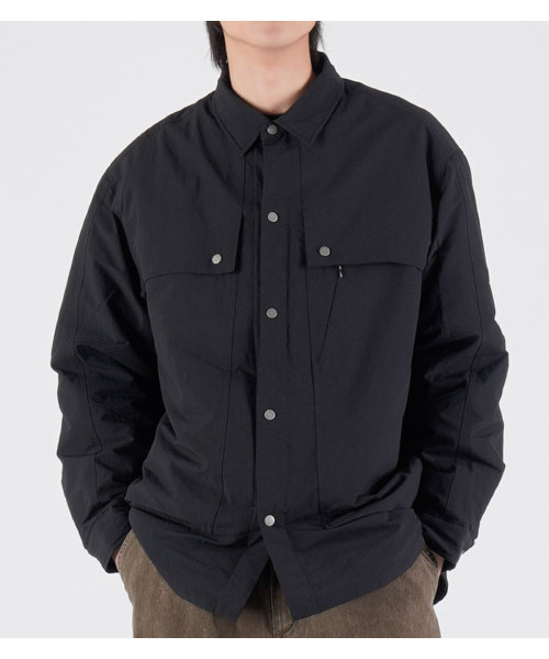 BUTTON SEOUL（ボタンソウル）の「[ダックダウン 90/10] ミニマルカラーショートダックダウンボタンブルゾンジャケット (ブラック)（ダウンジャケット/コート・メンズ・その他・MEDIUM/LARGE/X-LARGE）」の6枚目の写真