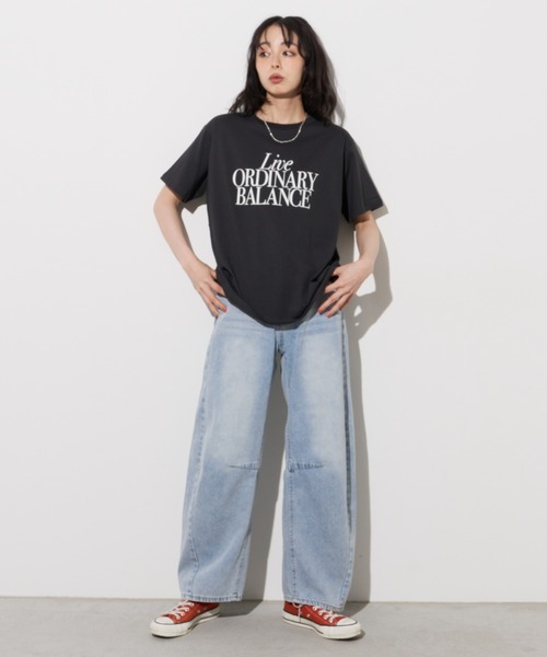 Unitage(ユニテージ)の「カラーデニムバレルレッグパンツ(デニムパンツ・レディース・ピンク/グレー/イエロー/ライトブルー・FREE)」の13枚目の写真