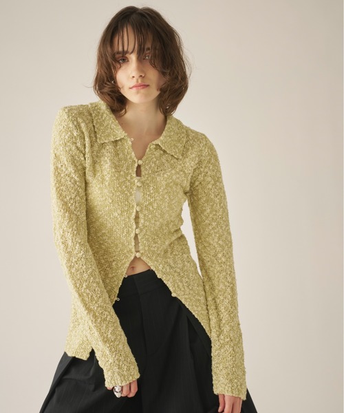 AIC.（エーアイシー）の「ミックスニットポロカーディガン（カーディガン/ボレロ・レディース・その他1/グリーン・FREE）」の15枚目の写真