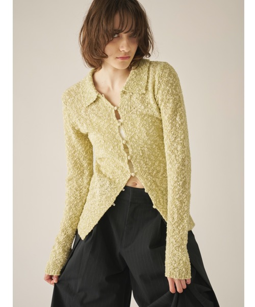 AIC.（エーアイシー）の「ミックスニットポロカーディガン（カーディガン/ボレロ・レディース・その他1/グリーン・FREE）」の16枚目の写真