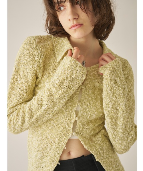 AIC.（エーアイシー）の「ミックスニットポロカーディガン（カーディガン/ボレロ・レディース・その他1/グリーン・FREE）」の22枚目の写真