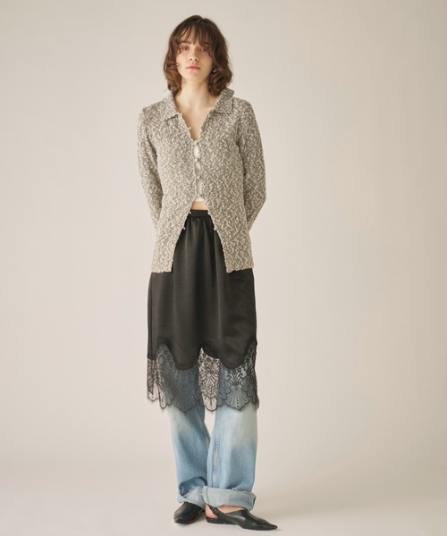 AIC.（エーアイシー）の「ミックスニットポロカーディガン（カーディガン/ボレロ・レディース・その他1/グリーン・FREE）」の12枚目の写真