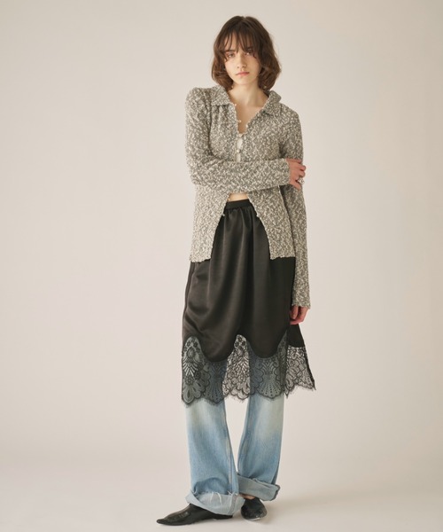 AIC.（エーアイシー）の「ミックスニットポロカーディガン（カーディガン/ボレロ・レディース・その他1/グリーン・FREE）」の13枚目の写真