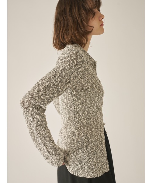 AIC.（エーアイシー）の「ミックスニットポロカーディガン（カーディガン/ボレロ・レディース・その他1/グリーン・FREE）」の3枚目の写真