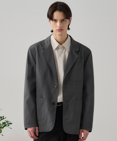 DRAW FIT（ドローフィット）の「リラックスドオフィスCNブレザー[ブラック]（テーラードジャケット・メンズ・その他・MEDIUM/LARGE/X-LARGE）」の4枚目の写真