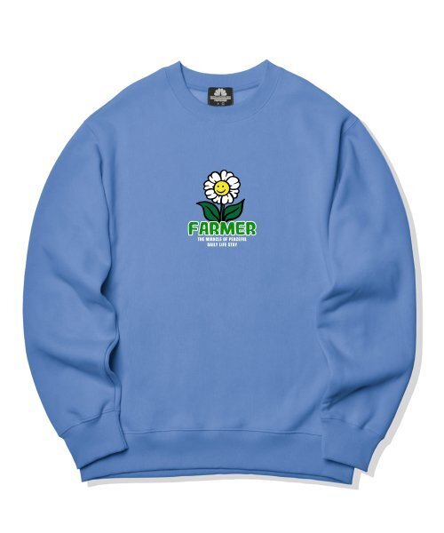 TRIPSHION(トリップション)の「ファーマーフラワーグラフィック クルーネック - ブルー(スウェット・メンズ・その他・LARGE/MEDIUM/X-LARGE)」の1枚目の写真