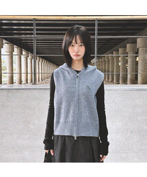 DAMISH（ダミシュ）の「ディロゴスタースタディニットフードジップアップベスト_グレー（ベスト）」