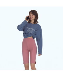 LOOP&LOOP（ループアンドループ）の「リブバイカーバンディングショーツ_ピンク（その他パンツ）」