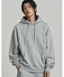 WORK ON BODY OFF（ワークオンボディオフ）の「Basic Semi Overfit Cotton Sweat Hoodie - Melange Grey（パーカー）」