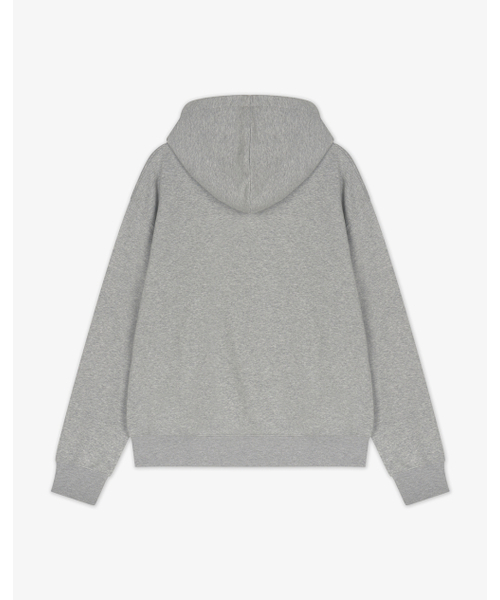 WORK ON BODY OFF（ワークオンボディオフ）の「ベーシックセミオーバーフィットコットンスウェットフードTシャツ - メランジグレー（パーカー・メンズ・ミックスグレー・MEDIUM/LARGE/X-LARGE）」の8枚目の写真