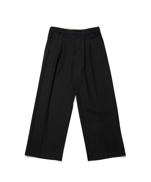 OGARP(オガープ)の「Two Tuck Wide Pants Black(スラックス・レディース・ブラック・3/2/1)」の1枚目の写真