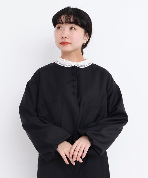 ちびころボタン まるいお袖のジャケット（ノーカラージャケット）｜l