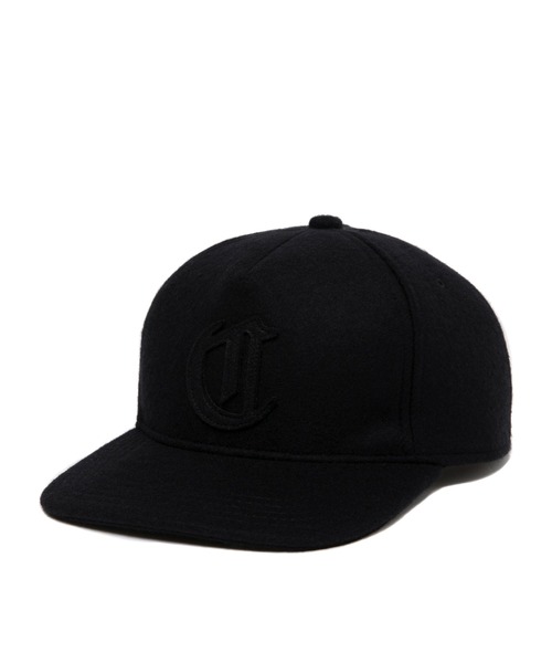 COOTIE PRODUCTIONS（クーティープロダクションズ）の「Wool Melton 5 Panel Cap（キャップ・メンズ・ブラック×ブラック/ブラック×ホワイト・FREE）」の4枚目の写真