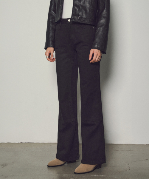 CITTA(シータ)の「ダブルニーブーツカットワークパンツ_CTB529(ブラック)(その他パンツ・レディース・ブラック・SMALL/MEDIUM/LARGE)」の1枚目の写真