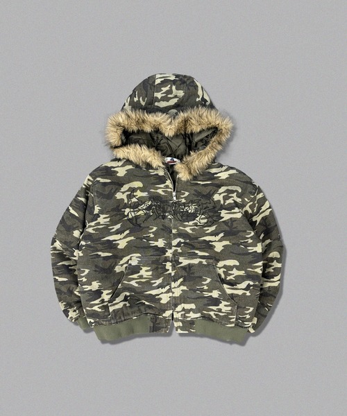centimeter(センチメーター)の「Tribal logo denim jacket(ブルゾン・メンズ・ブラック/インディゴブルー/グリーン系カモフラージュ・MEDIUM/LARGE)」の3枚目の写真