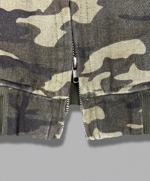 centimeter(センチメーター)の「Tribal logo denim jacket(ブルゾン・メンズ・ブラック/インディゴブルー/グリーン系カモフラージュ・MEDIUM/LARGE)」の16枚目の写真
