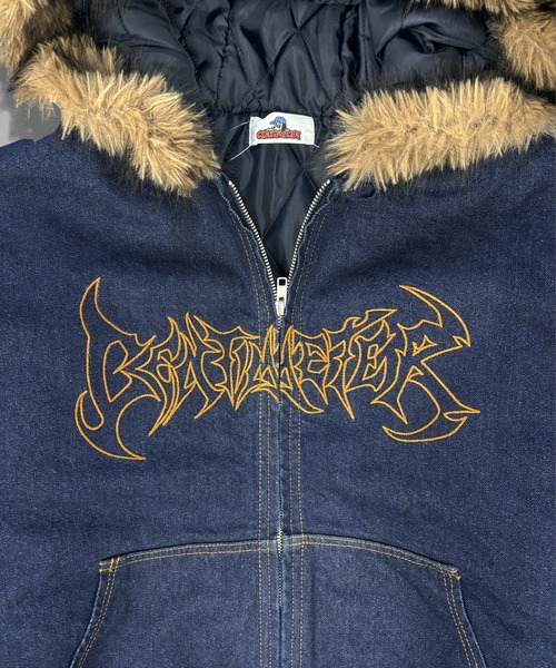 centimeter(センチメーター)の「Tribal logo denim jacket(ブルゾン・メンズ・ブラック/インディゴブルー/グリーン系カモフラージュ・MEDIUM/LARGE)」の17枚目の写真